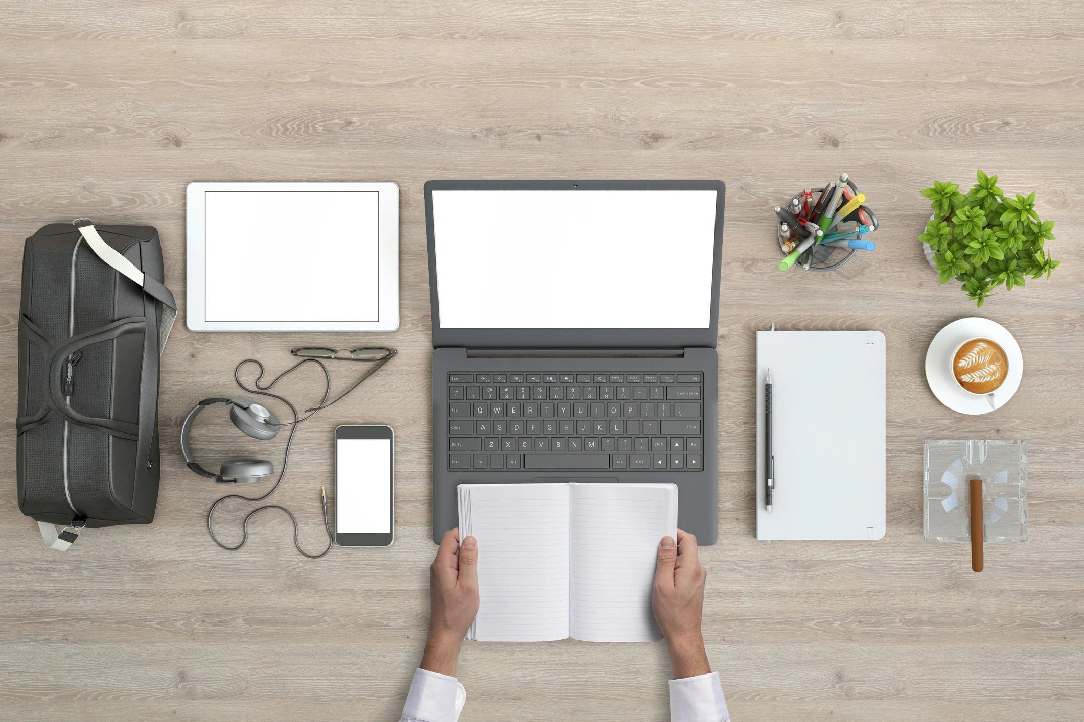 modern online communication workspace